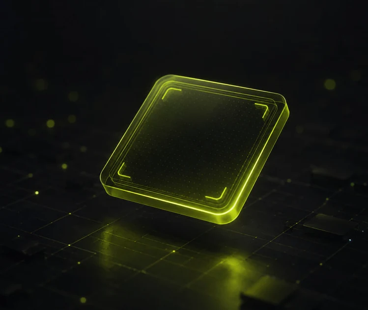 发光的链上 NFT 凭证示意